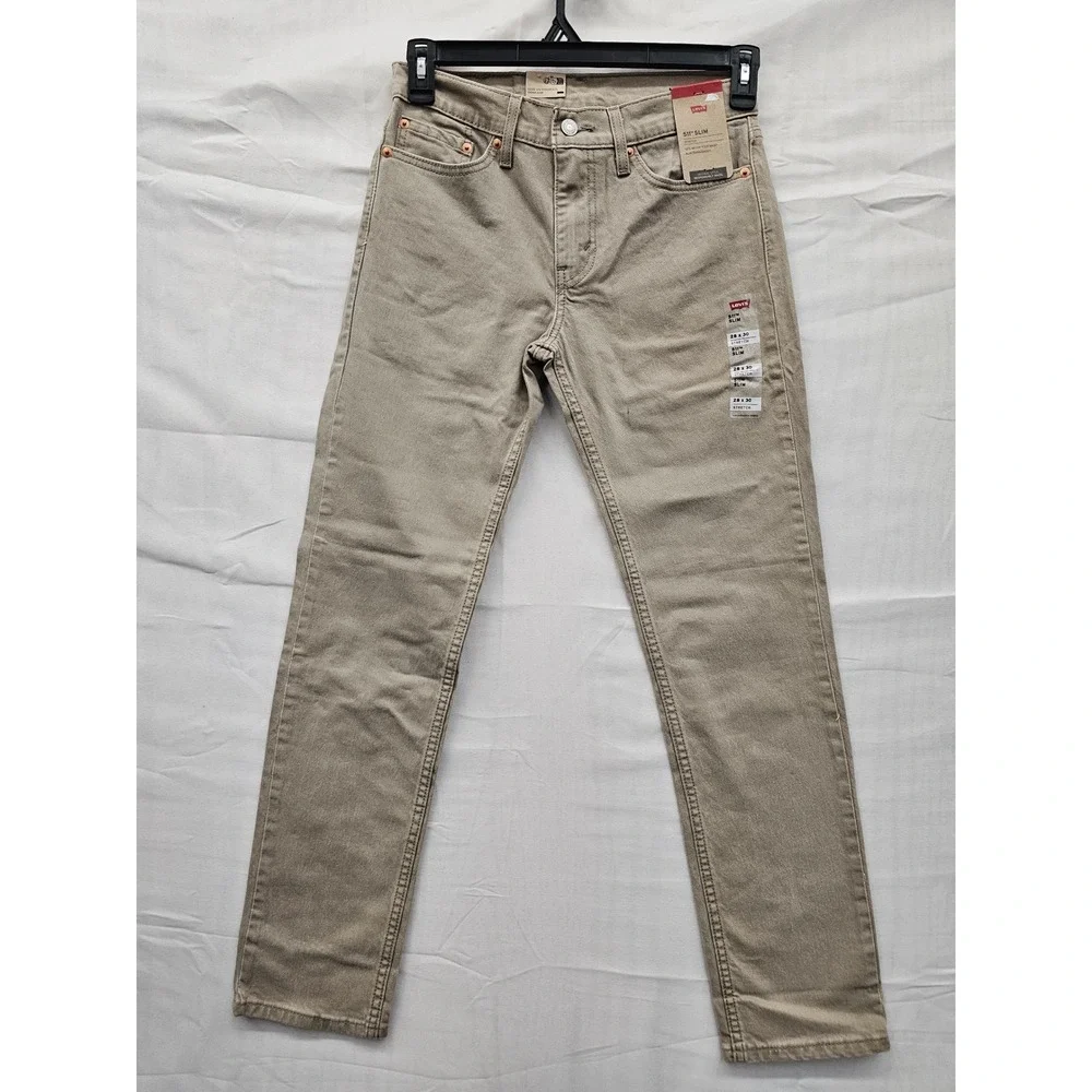 Levis 511 Slim Fit Khaki Tan Jeans Mens 28x30 NWT 045115878